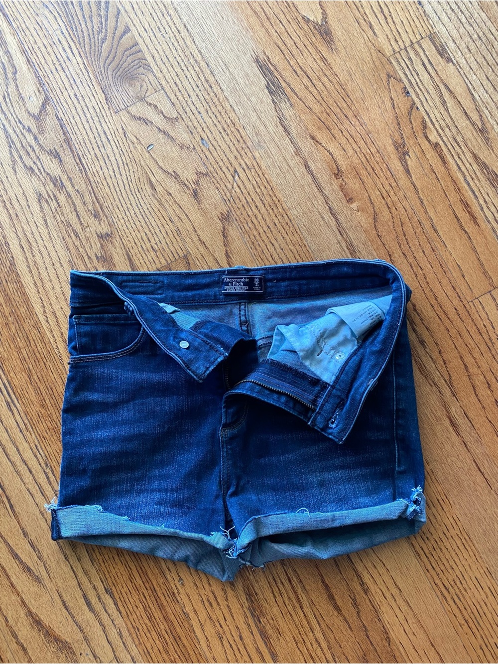 Abercrombie & Fitch Dark Blue Denim Jean Shorts